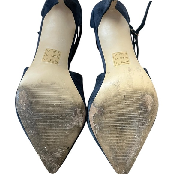 Sole Society Women's Blue Felt Strappy Heels Size 6.5 - Picture 4 of 5